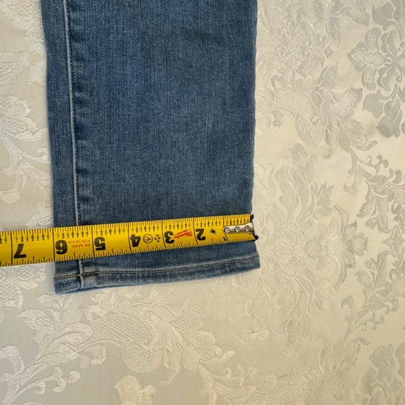 Paige Size 28 Hoxton Cropped‎ Slim Jeans Light Blue Stretch Whiskered - Picture 8 of 9